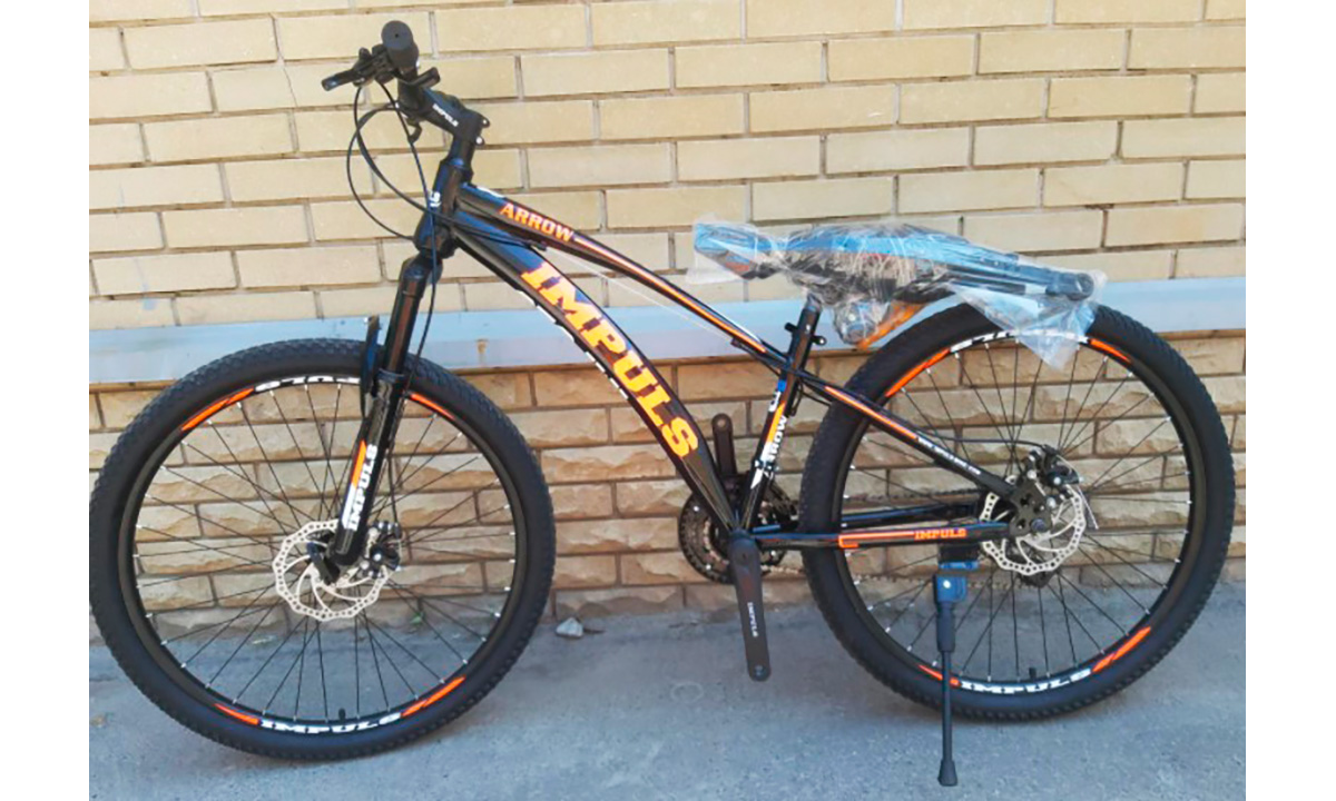 Велосипед IMPULS ARROW 26" 2021, размер S, черно-оранжевый
